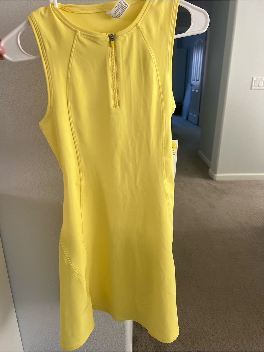 90 Degrees by Reflex Bright Yellow Active Tennis Dress NWT